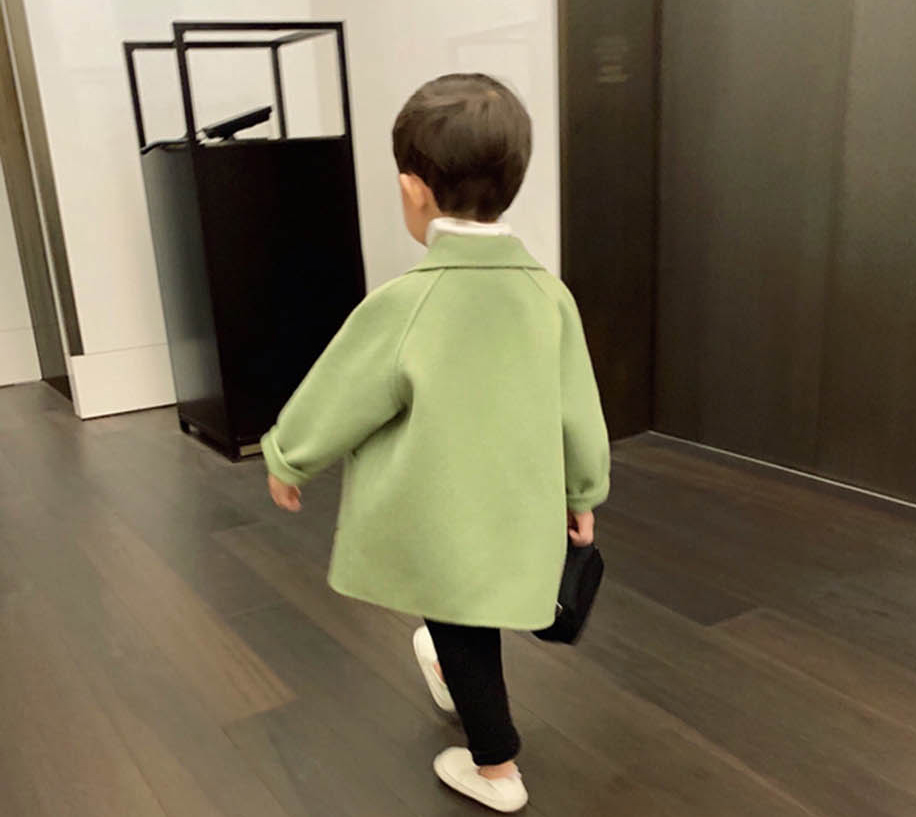 nvxiot High Quality Lattice Children Coat Wool Coat For Boys Fashion Autumn Winter Jacket Boy Windbreaker Kids Winter Overcoat 6 Y