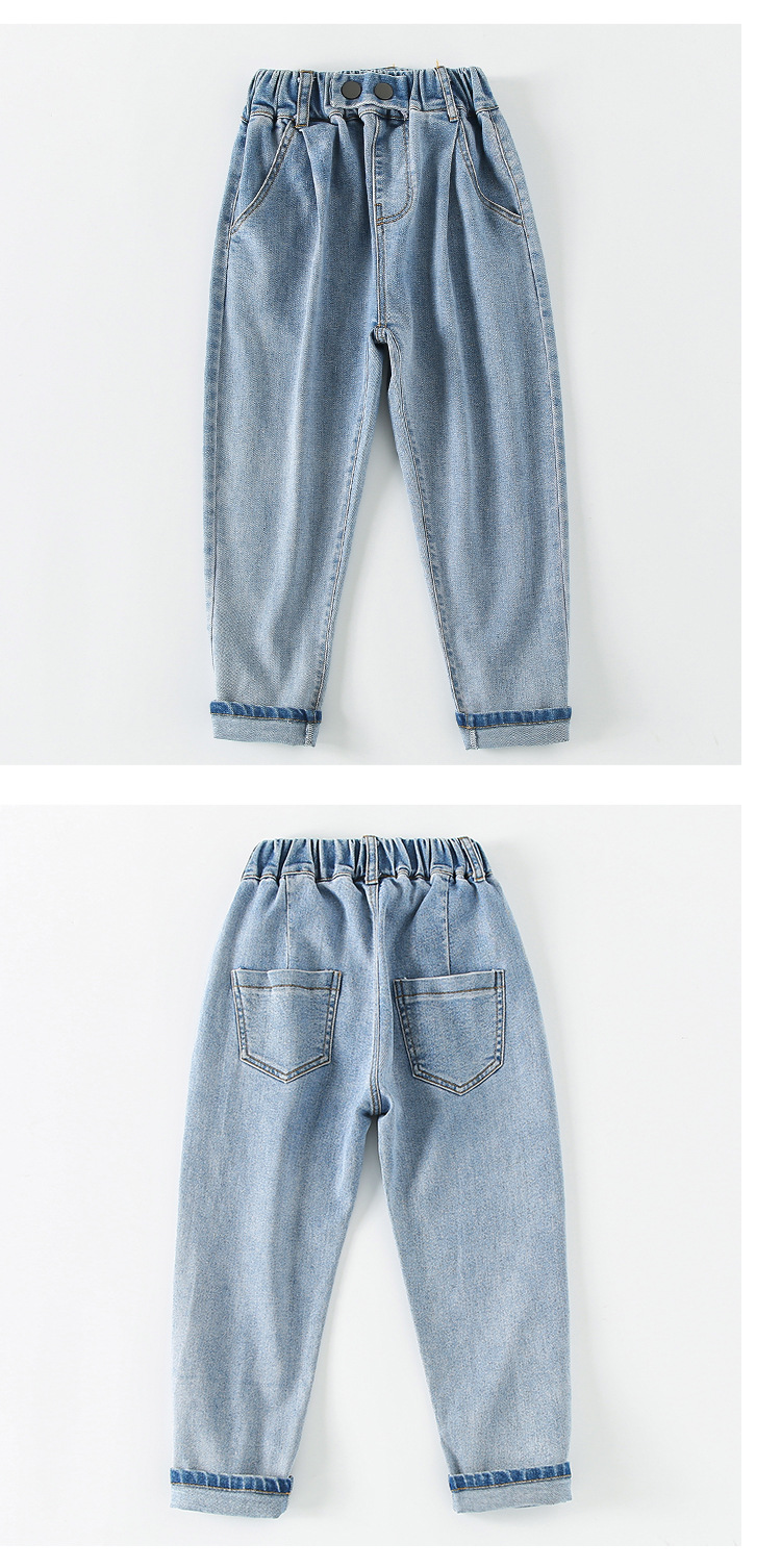 nvxiot Teenage Girls Jeans New Spring Kids Pants Fashion Loose School Trousers Autumn Fashion Jeans Children Pants 12 13 14 Years