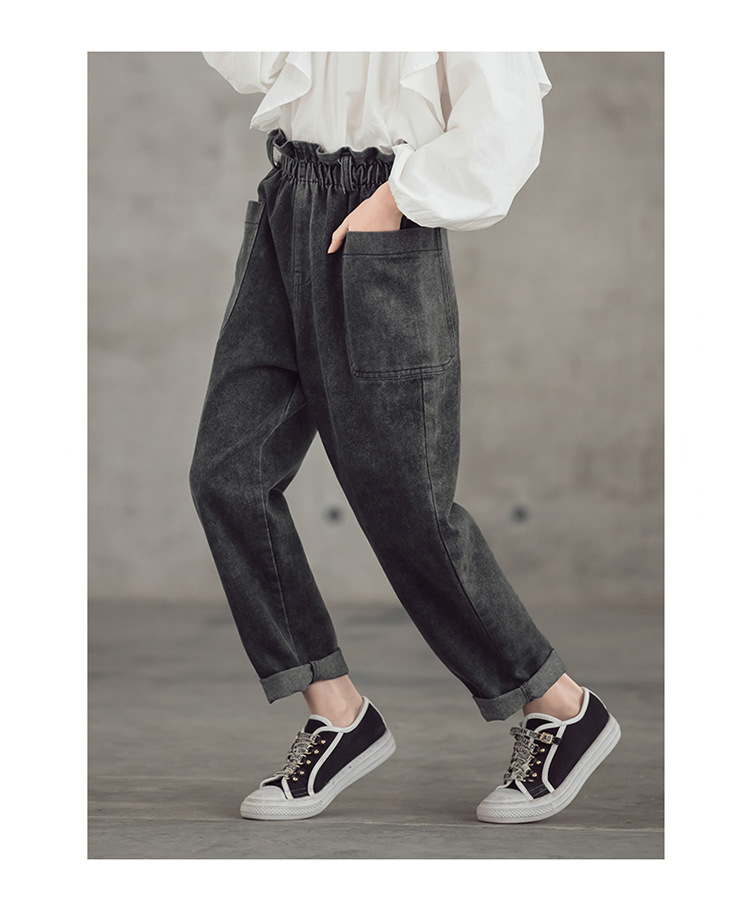 nvxiot Teenage Girls Jeans New Spring Kids Pants Fashion Loose School Trousers Autumn Fashion Jeans Children Pants 12 13 14 Years