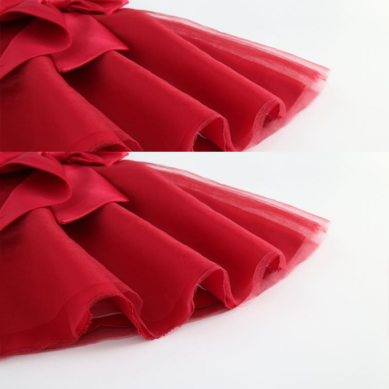 nvxiot New Flower Girl Dress Kids Birthday Baptism Dresses For Children Elegant Big Bow Frocks Girls Boutique Party Wear Dresses