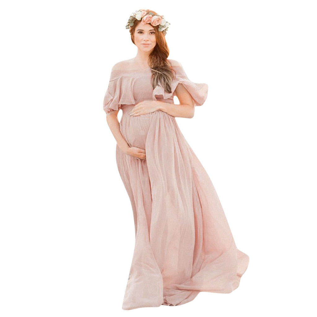 nvxiot Maternity Dresses For Photo Shoot Chiffon Pregnancy Dress Photography Props Maxi Gown Dresses For Pregnant Women Clothes New