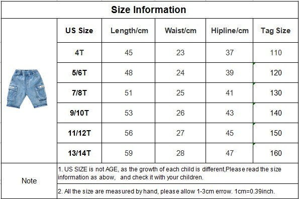 nvxiot Boys Jeans Shorts Summer Bermuda Kids Knee Length Pants Teen Outfit size 4 6 8 10 12 years
