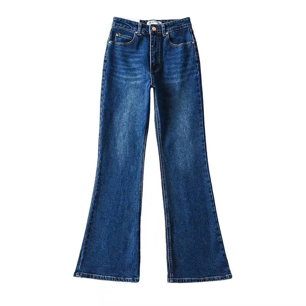 nvxiot Korean fashion jeans woman high waist pants black vintage clothes flare jeans black denim pants baggy bell bottom jeans blue