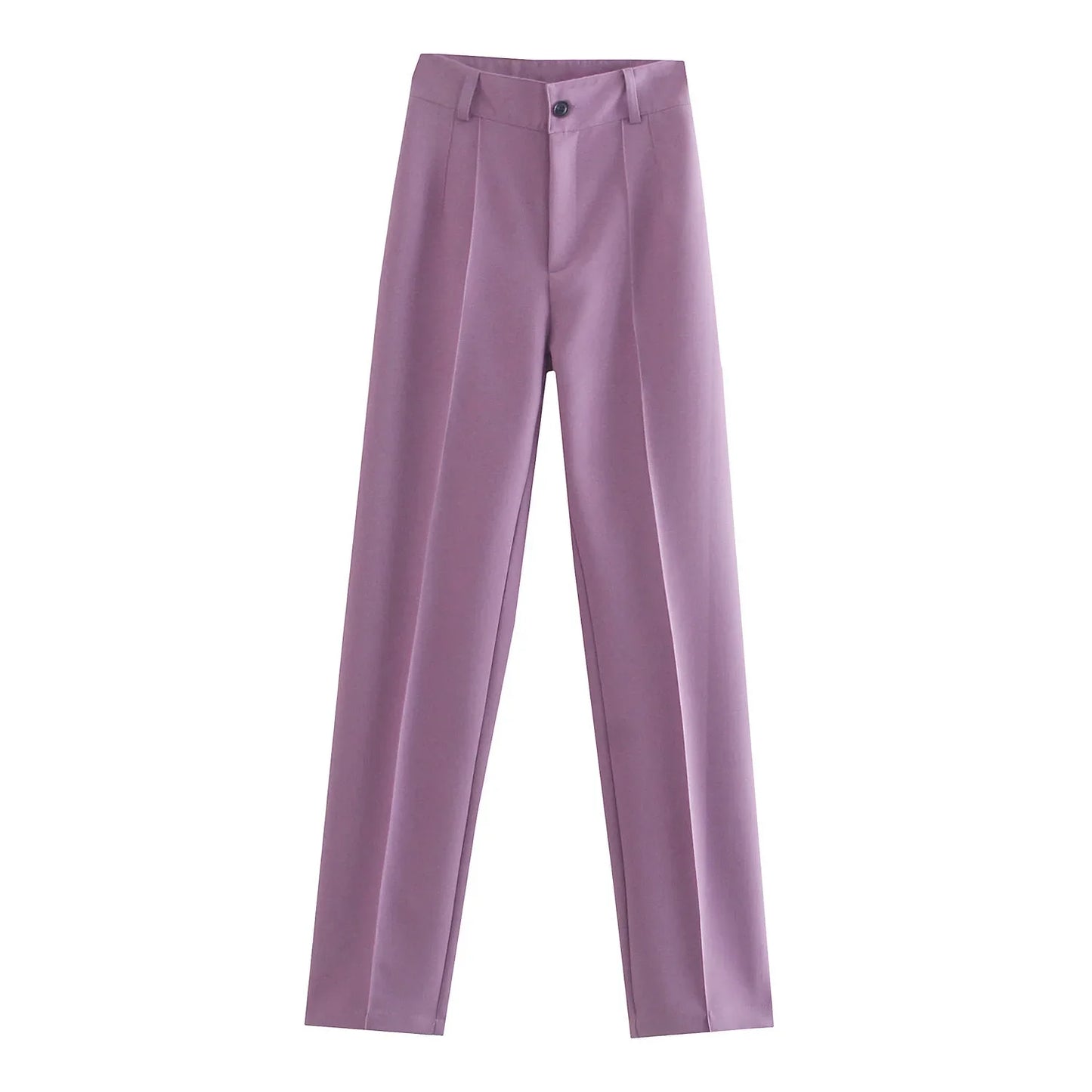 nvxiot High Waisted Casual White Trousers Women Brown Stright Pants Office Lady Korean Style Women Pantalones De Mujer