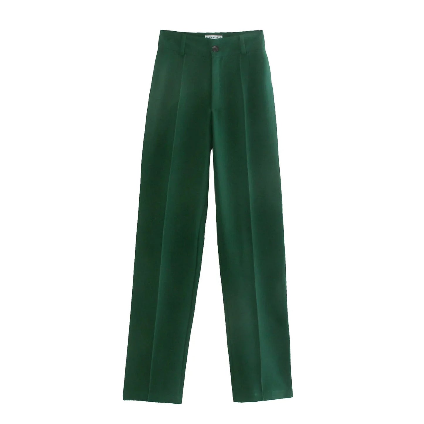 nvxiot High Waisted Casual White Trousers Women Brown Stright Pants Office Lady Korean Style Women Pantalones De Mujer