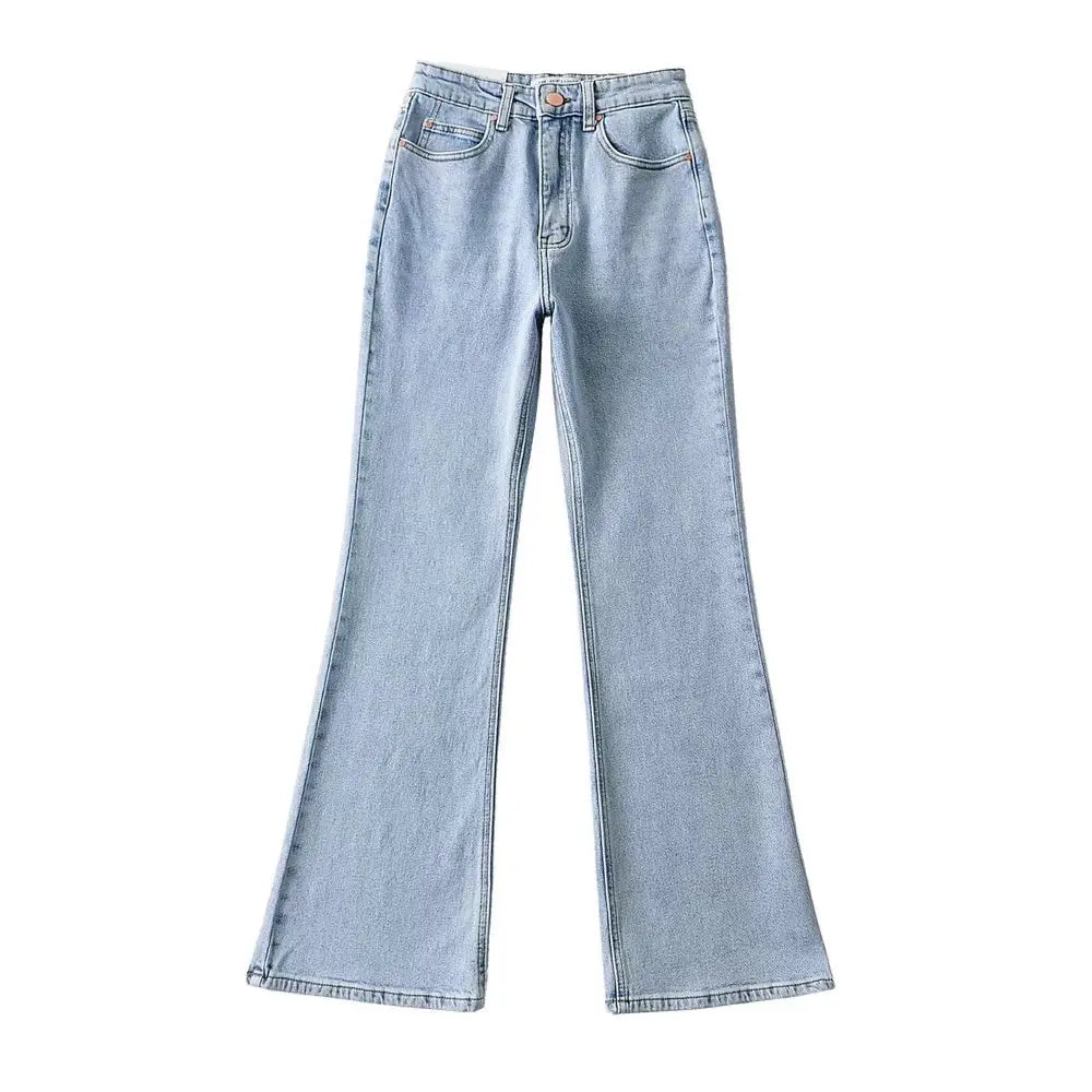 nvxiot Korean fashion jeans woman high waist pants black vintage clothes flare jeans black denim pants baggy bell bottom jeans blue