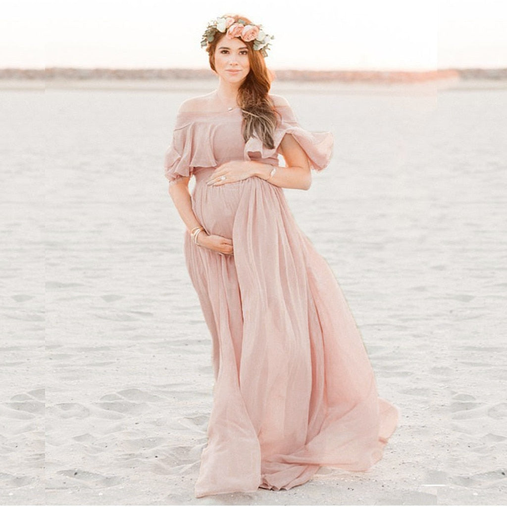 nvxiot Maternity Dresses For Photo Shoot Chiffon Pregnancy Dress Photography Props Maxi Gown Dresses For Pregnant Women Clothes New