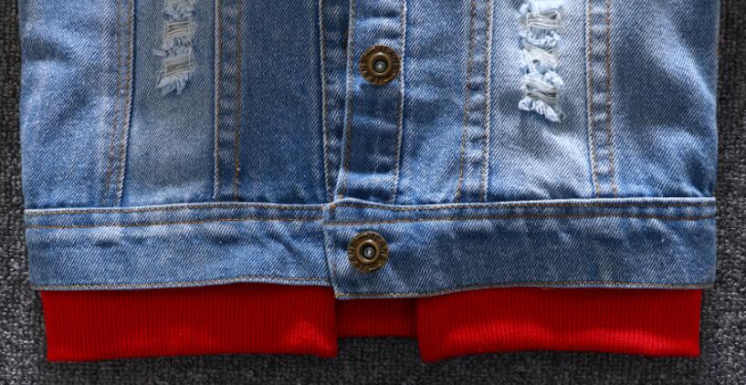 nvxiot Boy girl Denim Jackets kids jeans coat Children splice Outerwear clothing Spring Autumn boy hooded sport Clothes For 1-6T kids