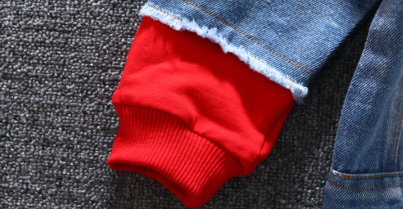 nvxiot Boy girl Denim Jackets kids jeans coat Children splice Outerwear clothing Spring Autumn boy hooded sport Clothes For 1-6T kids