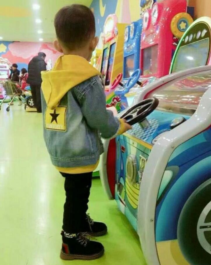 nvxiot Boy girl Denim Jackets kids jeans coat Children splice Outerwear clothing Spring Autumn boy hooded sport Clothes For 1-6T kids