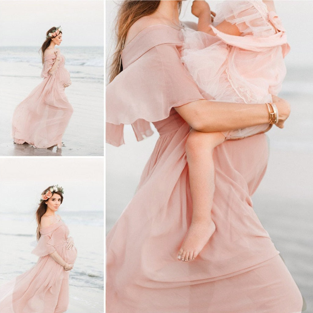 nvxiot Maternity Dresses For Photo Shoot Chiffon Pregnancy Dress Photography Props Maxi Gown Dresses For Pregnant Women Clothes New