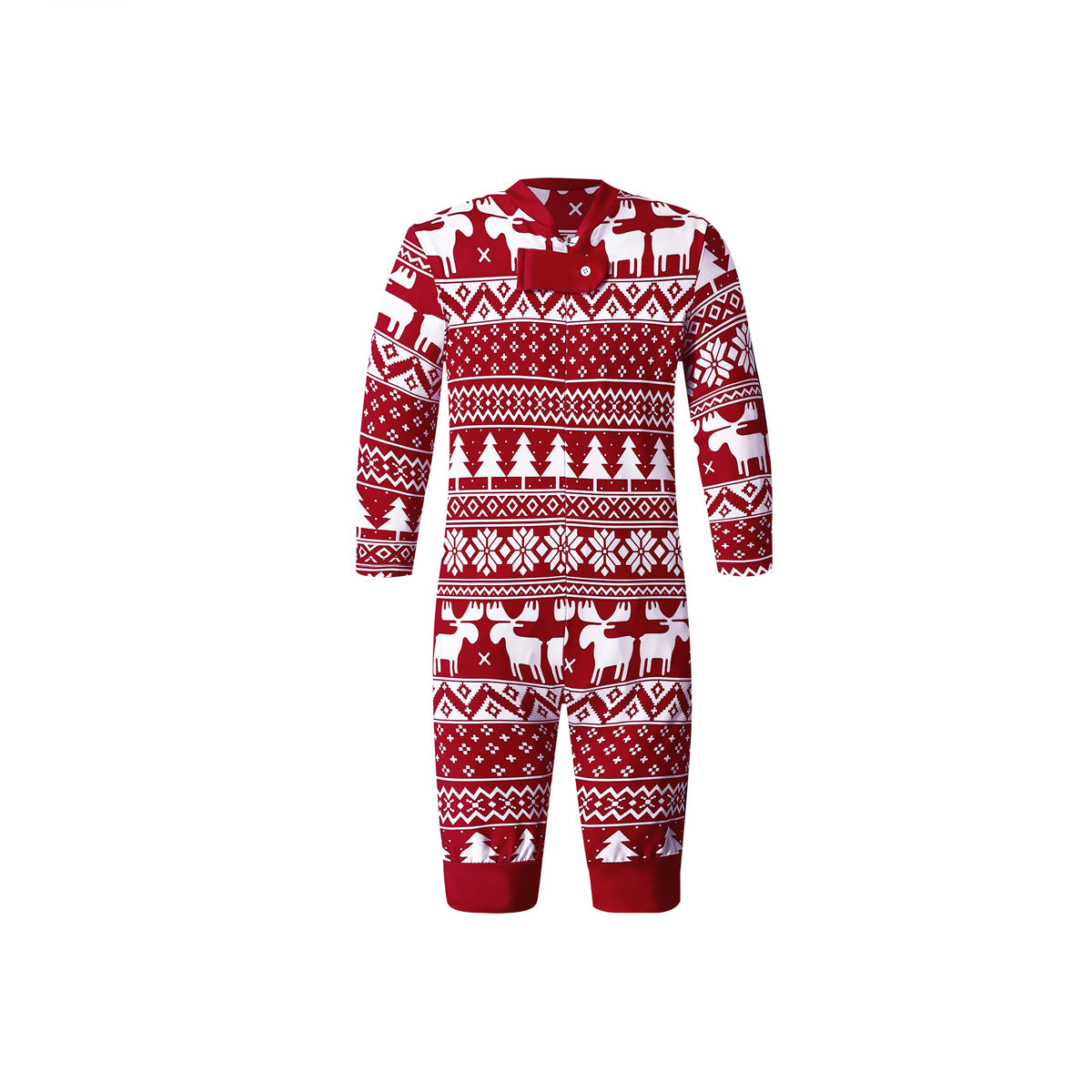 2021 Christmas Family Matching Pajamas Cartoon Elk Tree Snowflake Printed Adult Kid Family Sleepwear Pj's Set Xmas Clothes