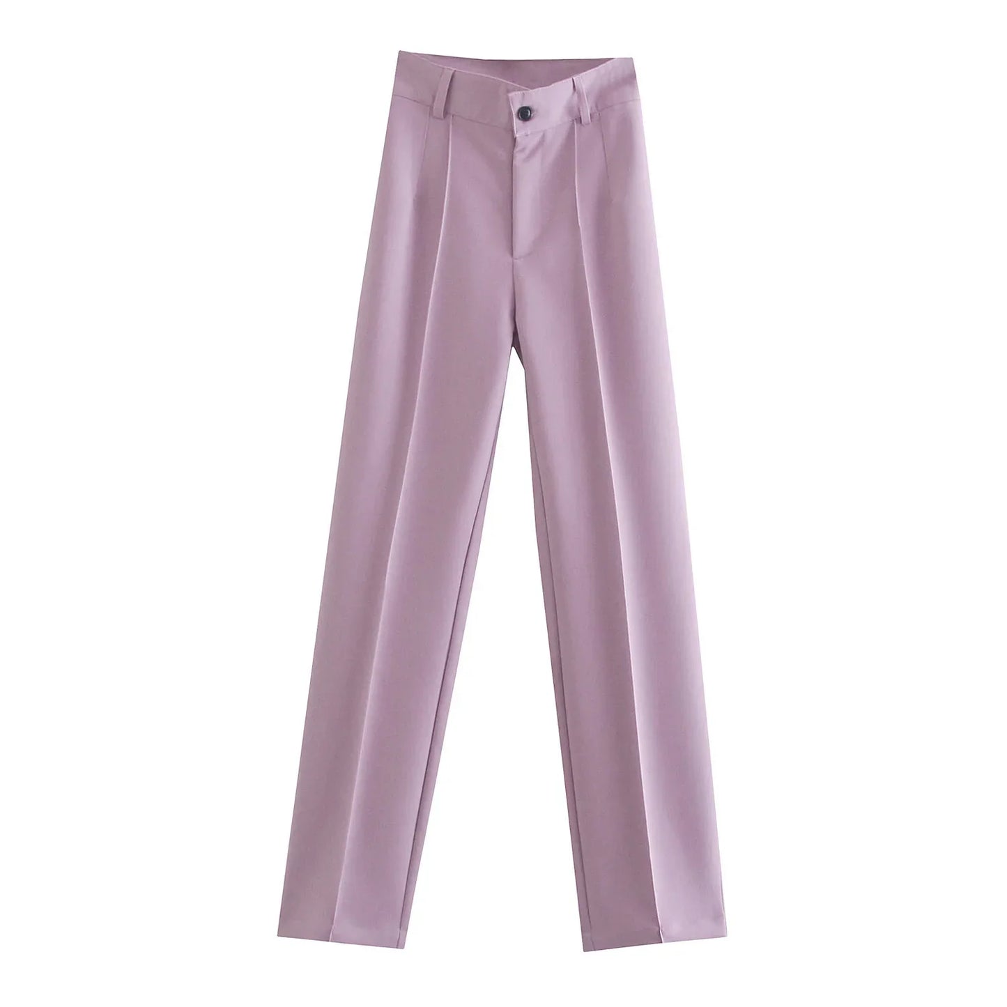 nvxiot High Waisted Casual White Trousers Women Brown Stright Pants Office Lady Korean Style Women Pantalones De Mujer