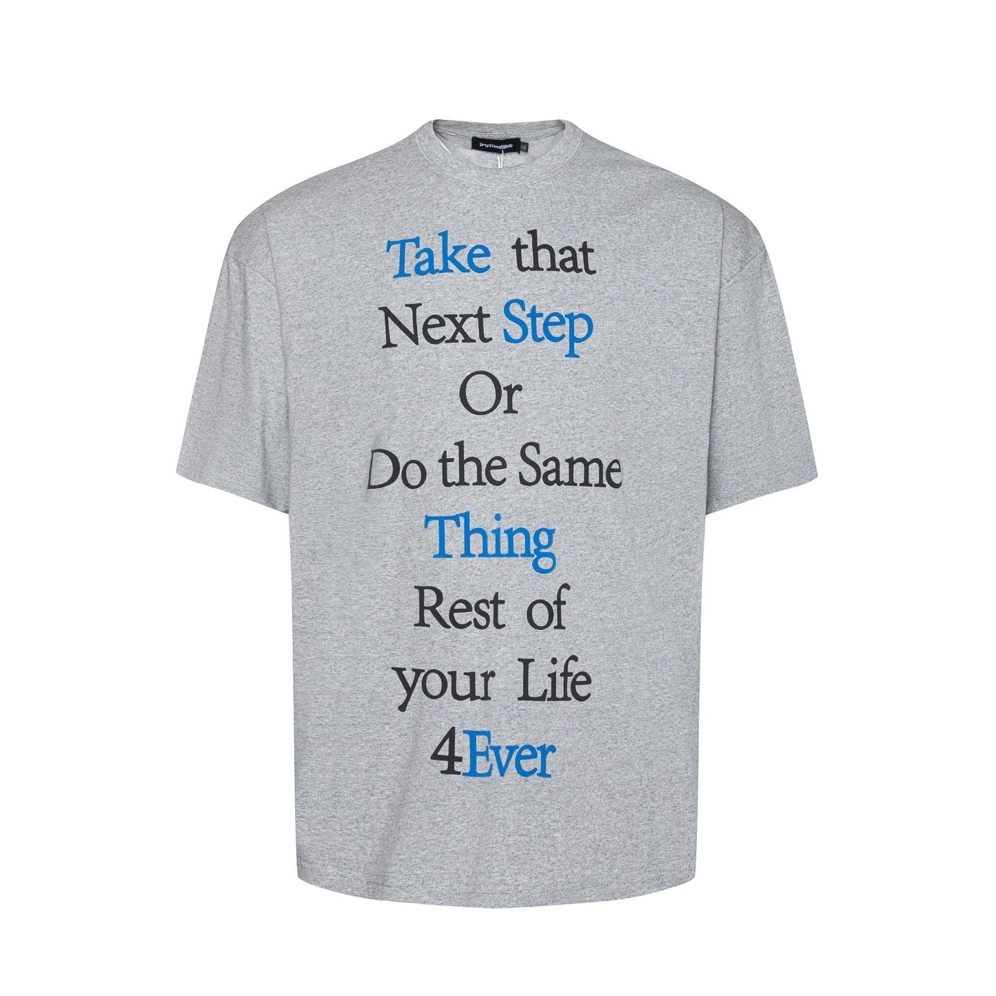 27184 2025n Street 2025 Summer Vintage Letter Map High Sense Small Neck Design Men's Loose Short Sleeve T-Shirt