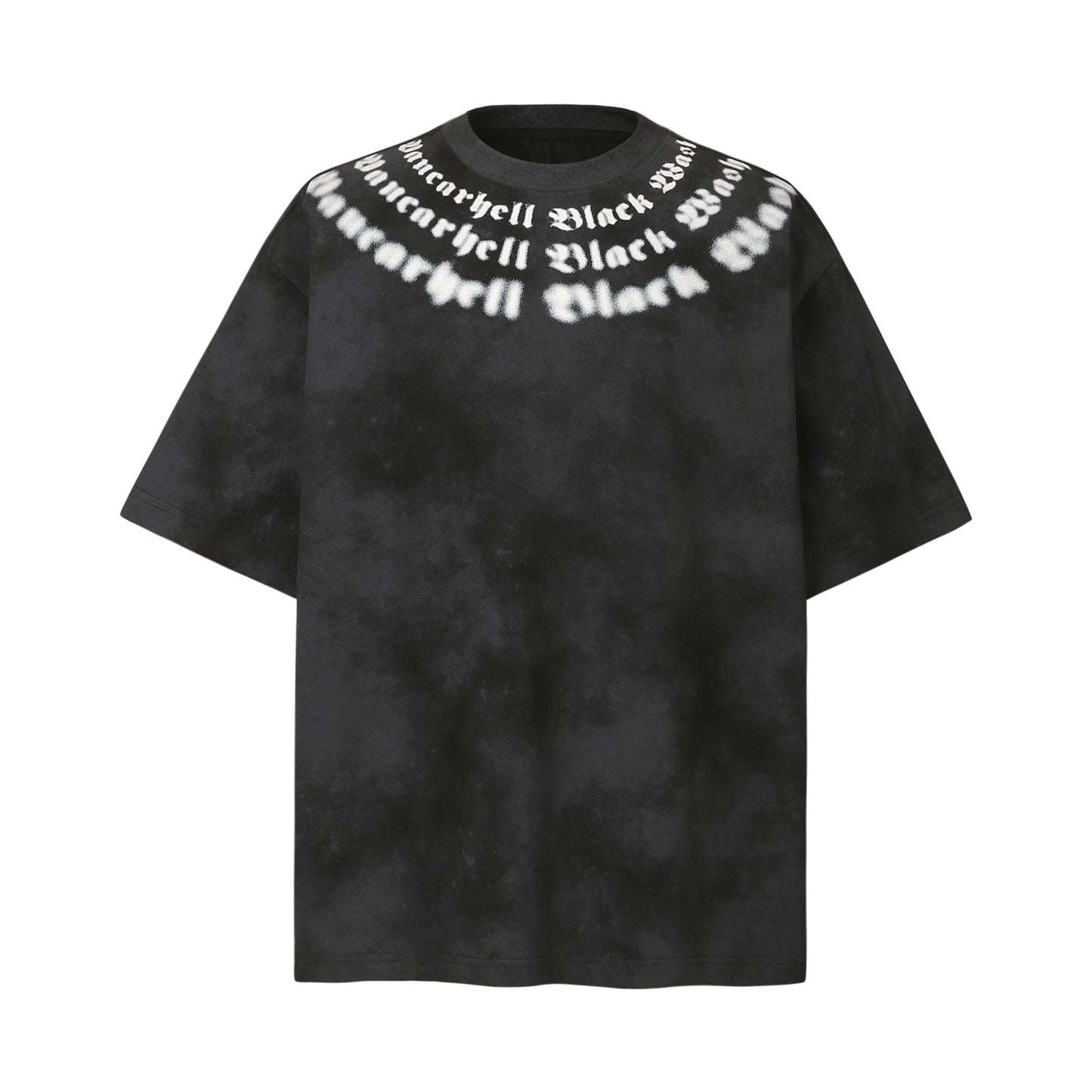 8532 2025n Street 2025 Summer Tie-Dye Letter Design Men's Loose Premium Heavy Short Sleeve T-Shirt
