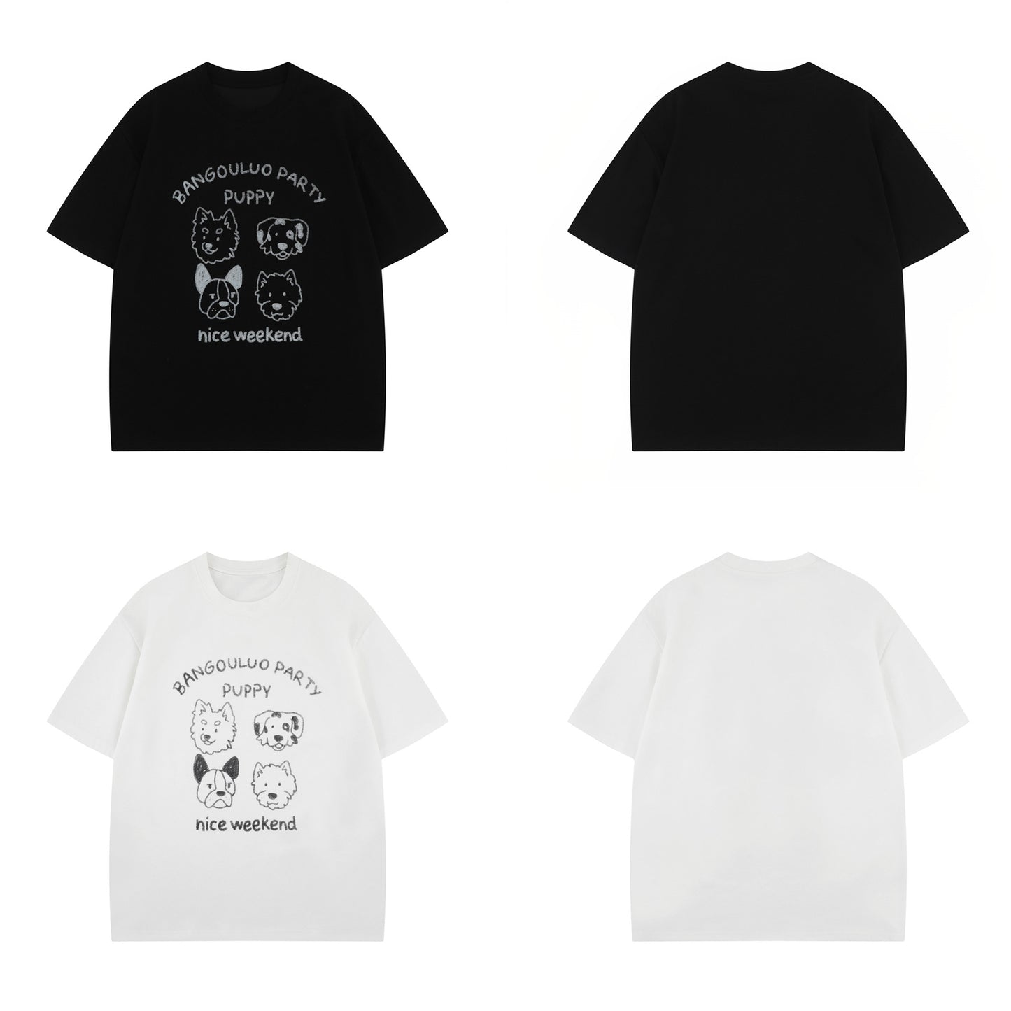 10261 2025n Street 2025 Summer Men's and Women's High-end Cartoon Animal Pattern Design Men's Short Sleeve T-Shirt