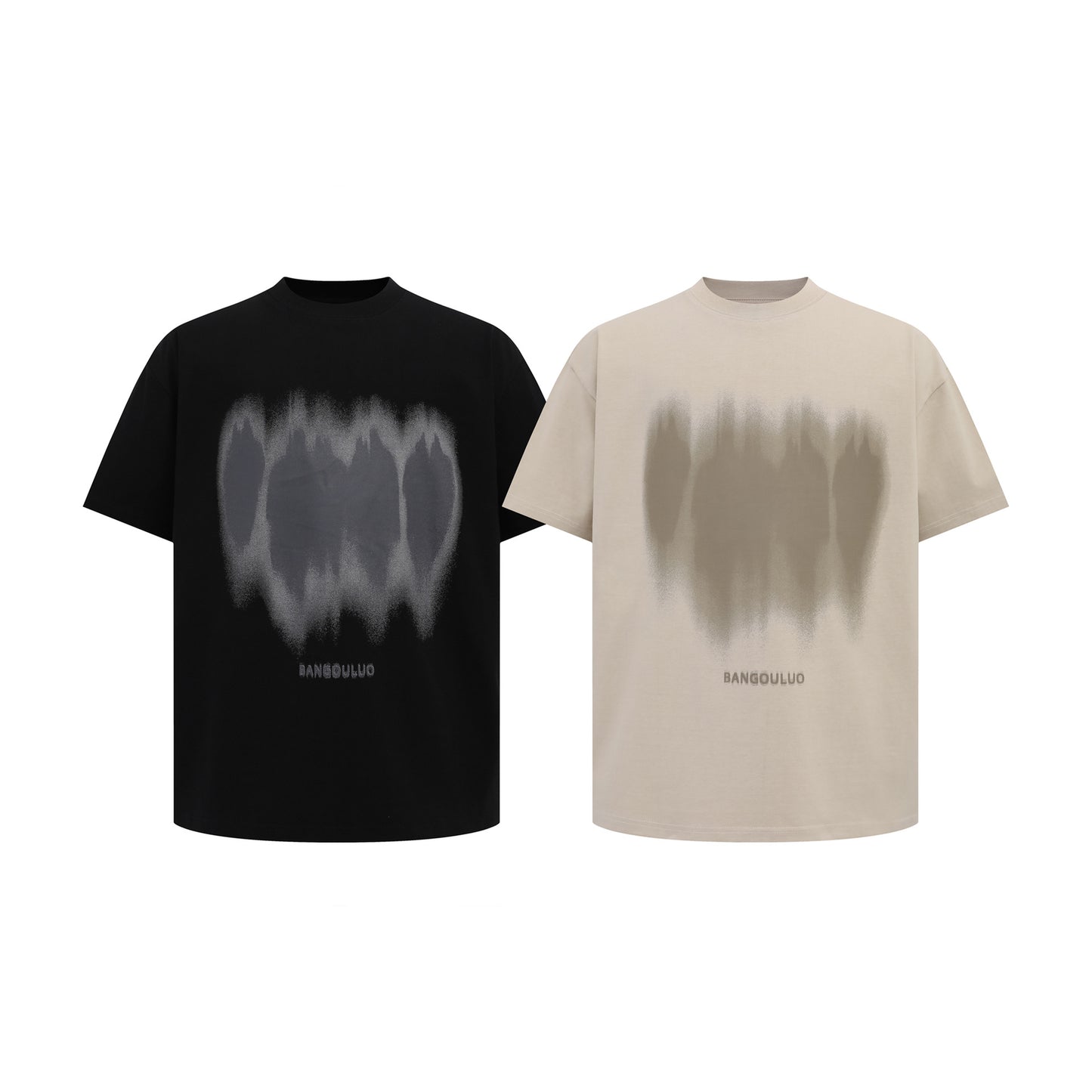 1043 2025n Street 2025 Summer Men's and Women's Simple High-end Men's Shadow Pattern Design Short Sleeve T-Shirt