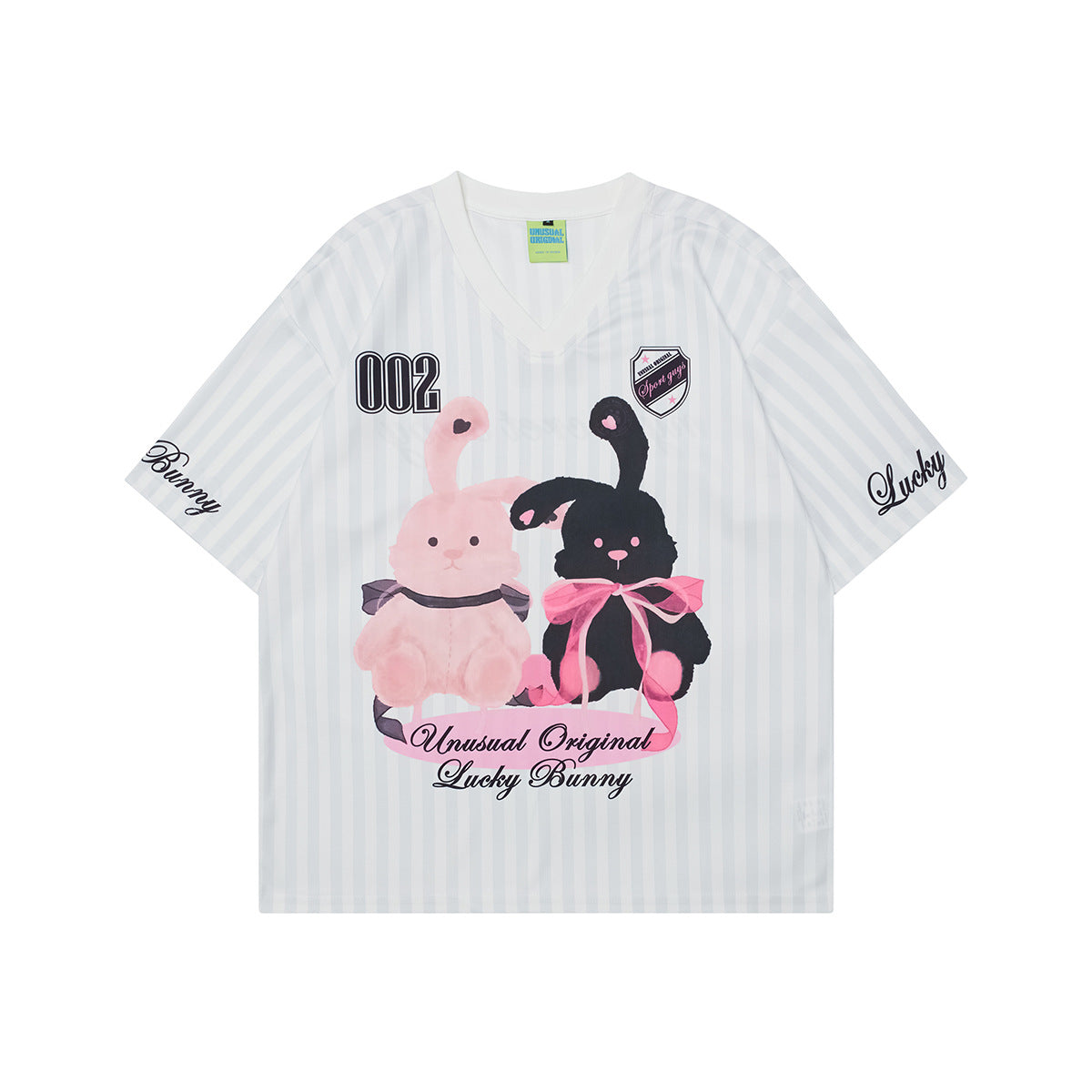 T1077 2025n street tide 2025 summer couple jersey elements cartoon striped design men's loose short-sleeved T-shirt