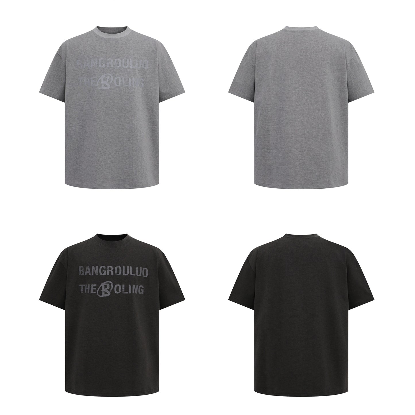 1039 2025n Street 2025 Summer Neutral High Sense Logo Letter Design Men's Loose Short Sleeve T-Shirt