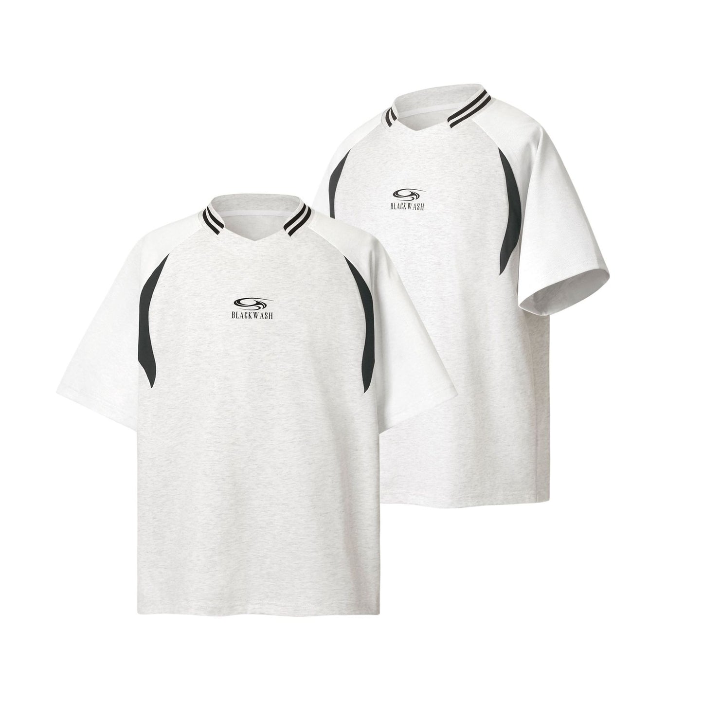 9501 2025n street 2025 summer logo splicing design men's loose high-end quick-drying noodles short-sleeved T-shirt