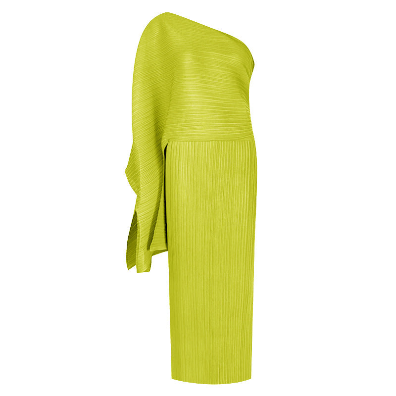 spring new women's temperament irregular beveled waist dress high waist dress in various colors