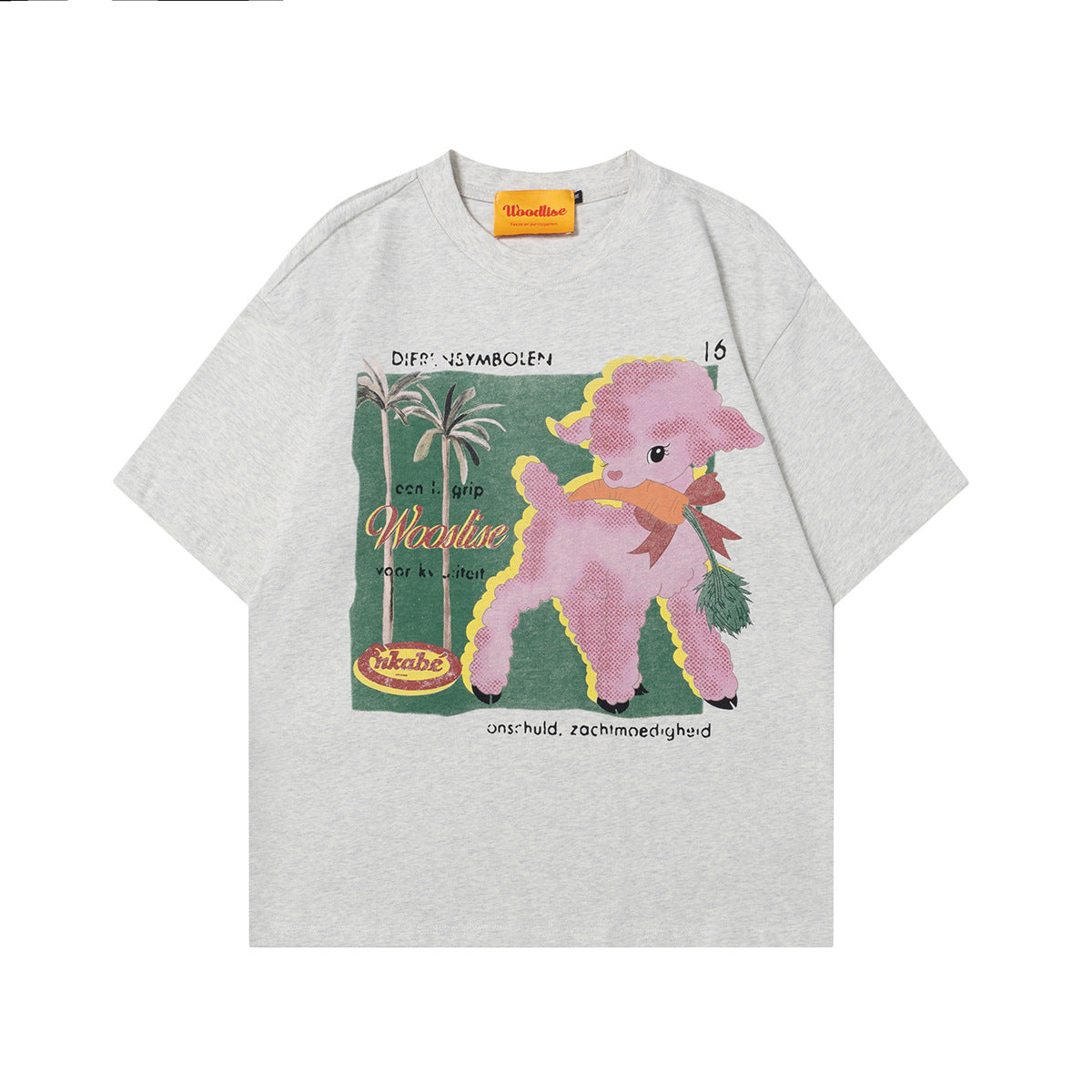 WT502 2025n Street Tide 2025 Summer Couple Trend Premium Sense Cartoon Pattern Design Men's Loose Short Sleeve T-Shirt