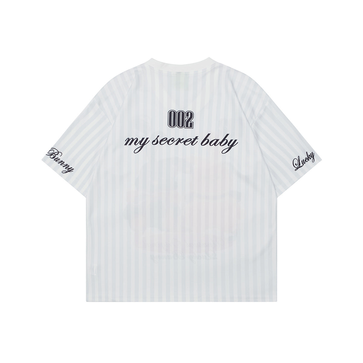 T1077 2025n street tide 2025 summer couple jersey elements cartoon striped design men's loose short-sleeved T-shirt