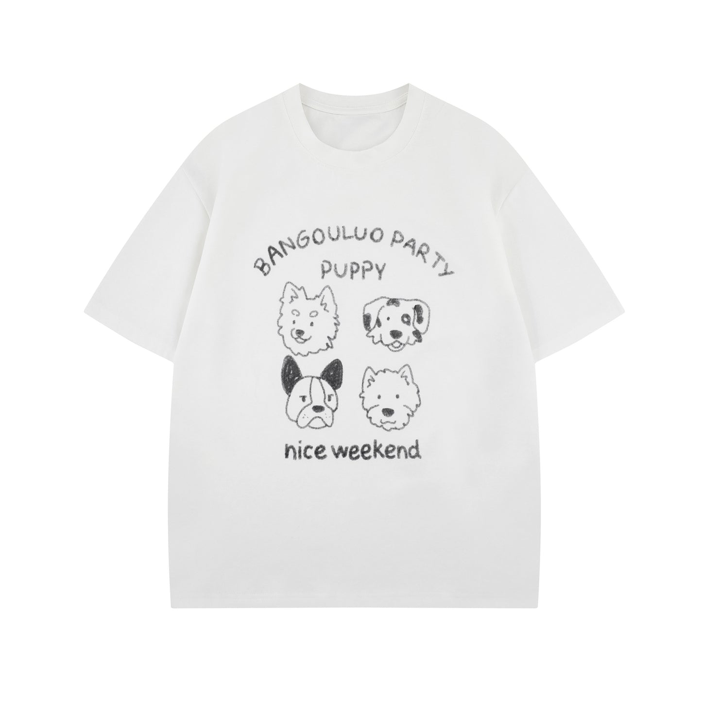 10261 2025n Street 2025 Summer Men's and Women's High-end Cartoon Animal Pattern Design Men's Short Sleeve T-Shirt