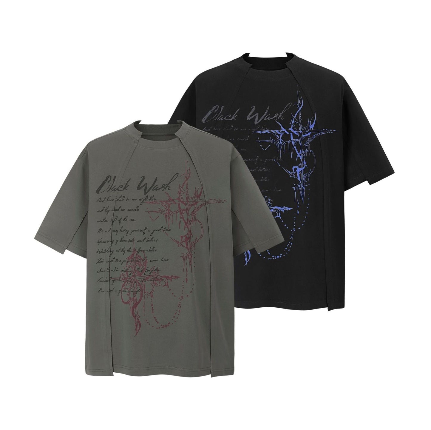 9648 2025n 2025 Summer Neutral Premium Letter Retro Deconstruction Design Men's Premium Short Sleeve T-Shirt