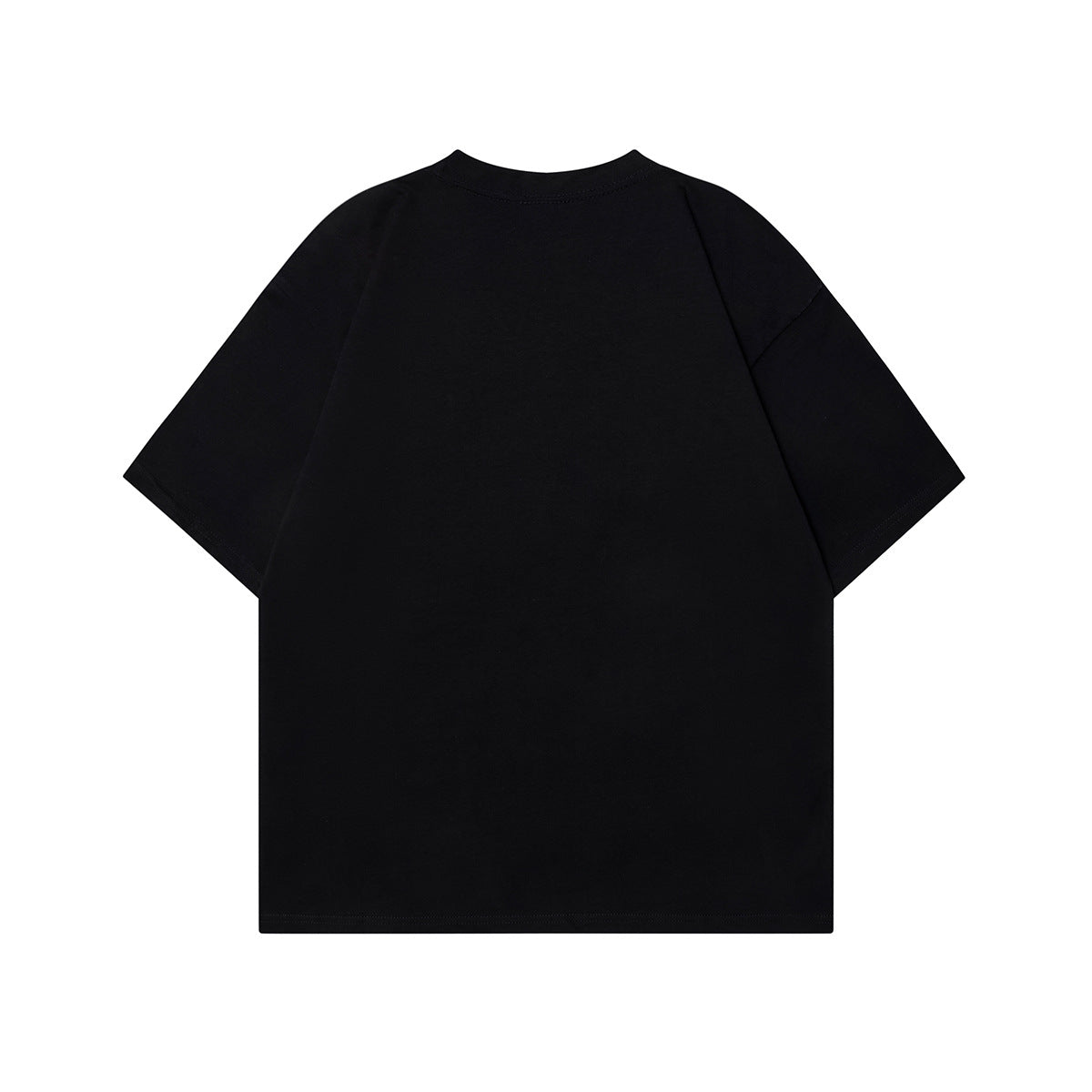 T1038 2025n Street Tide 2025 Summer Couple High Sense Spoof Character Design Men's Loose Short Sleeve T-Shirt