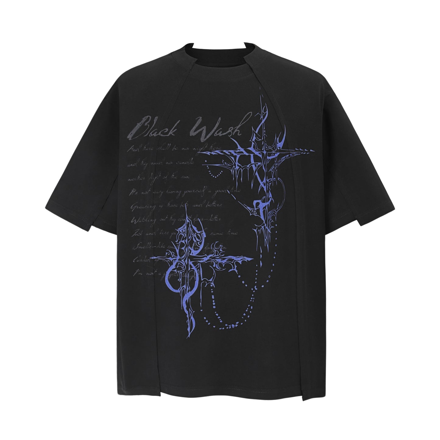 9648 2025n 2025 Summer Neutral Premium Letter Retro Deconstruction Design Men's Premium Short Sleeve T-Shirt