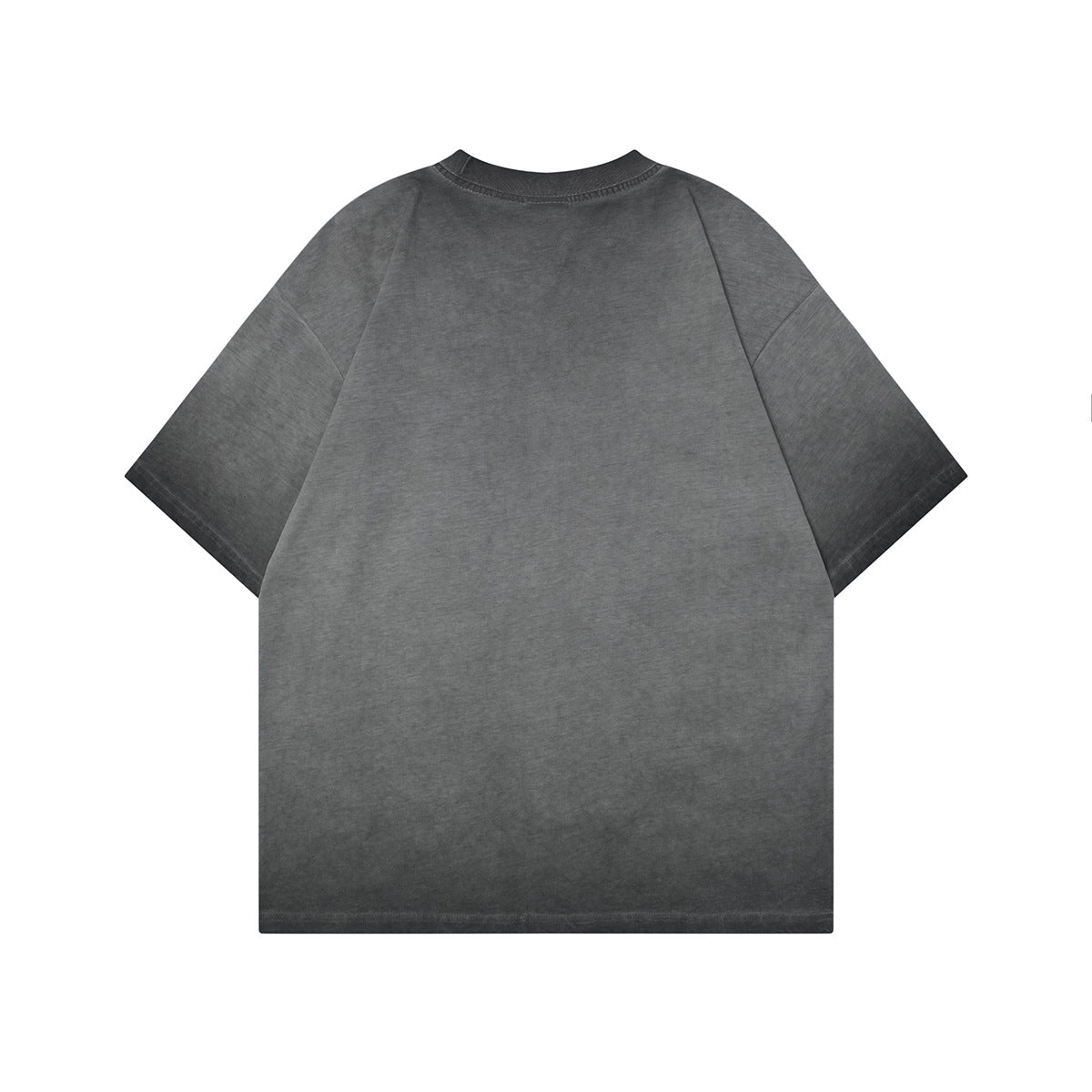T1080 2025n Street Tide 2025 Summer Vintage Couple Washing Craft Plain Character Design Men's Loose Short Sleeve T-Shirt