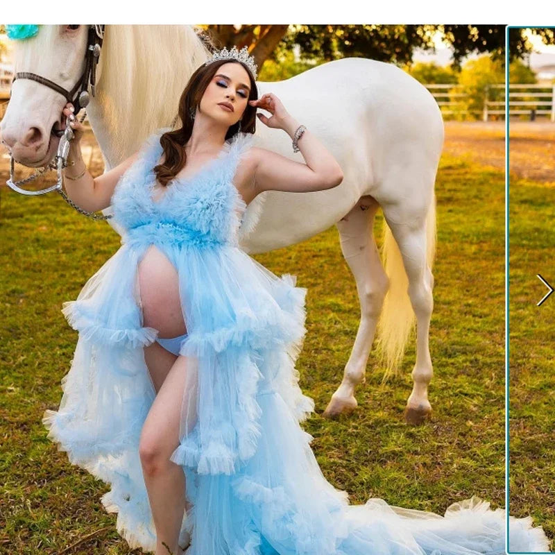 nvxiot - Maternity Dresses Photoshoot Pregnancy vestidos para embarazadas baby shower