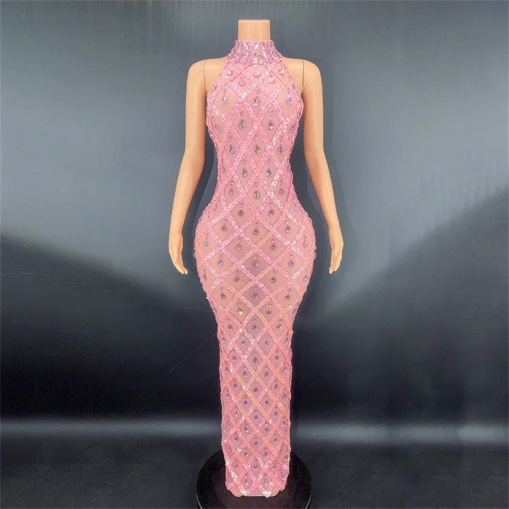 nvxiot - Maternity Photography Sexy Shiny Goddess Bodysuit Rhinestone Maternity Dress For Photo Shoot