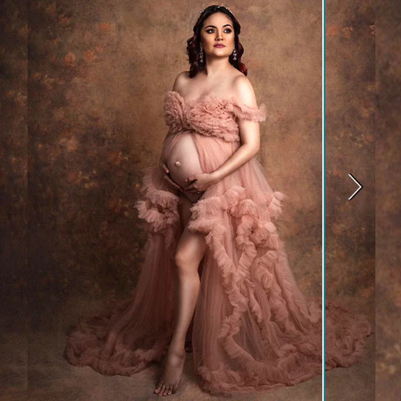 nvxiot - Maternity Dresses Photoshoot Pregnancy vestidos para embarazadas baby shower