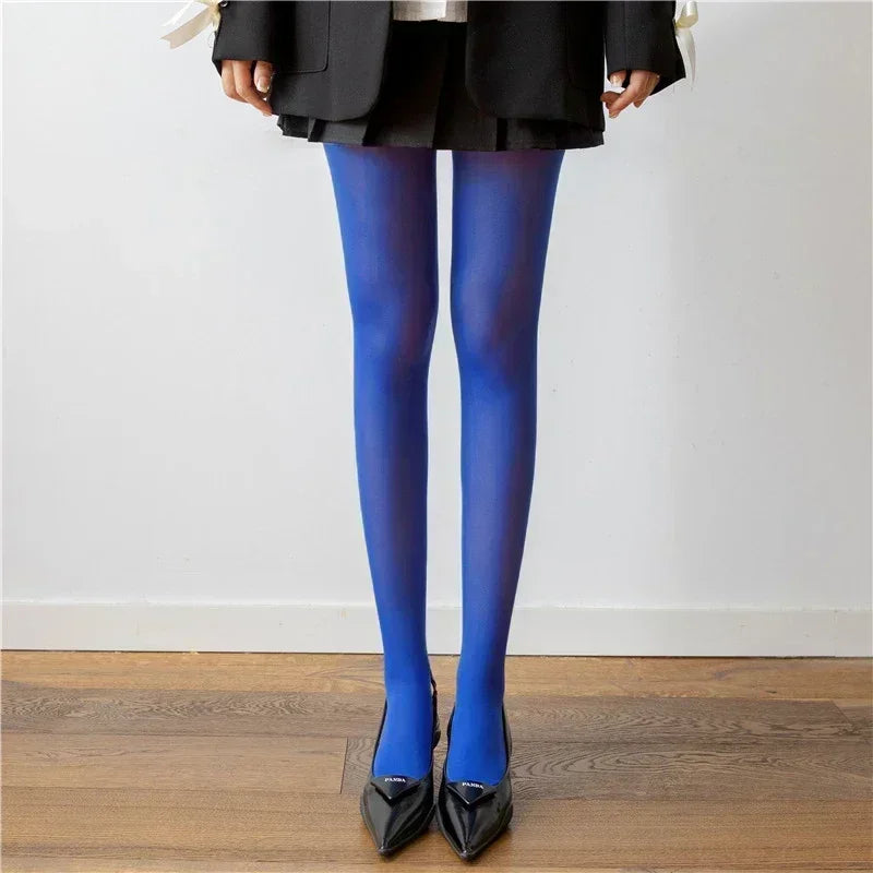 nvxiot - Fall Outfits 2024 Winter Sexy Female Stockings Leggings Skinny Patchwork Casual Solid High Waist Slim Streetwear Women's Pantyhose Lingerie