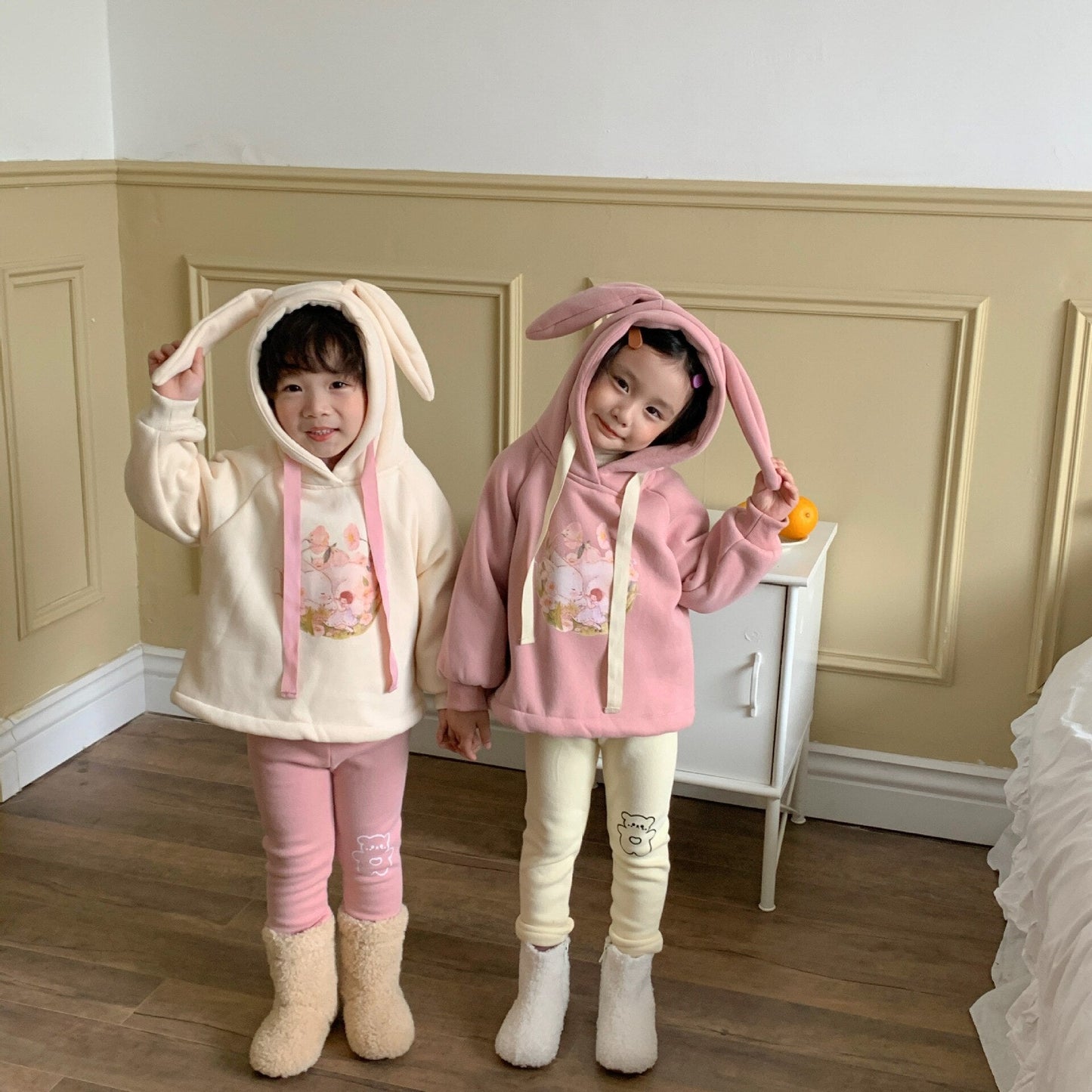 nvxiot Kids Sweatshirt New Winter Baby Warm Long Sleeve Cartoon Hooded Sweatshirts Fleece Toddler Girls Clothes Casual Pullover Tops
