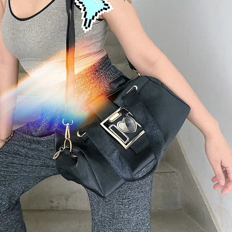 nvxiot - Y2k Vintage Women Shoulder Bag Original Designer Fashion Luxury Handbag Large Capacity Harajuku Casual Female Crossbody Bag