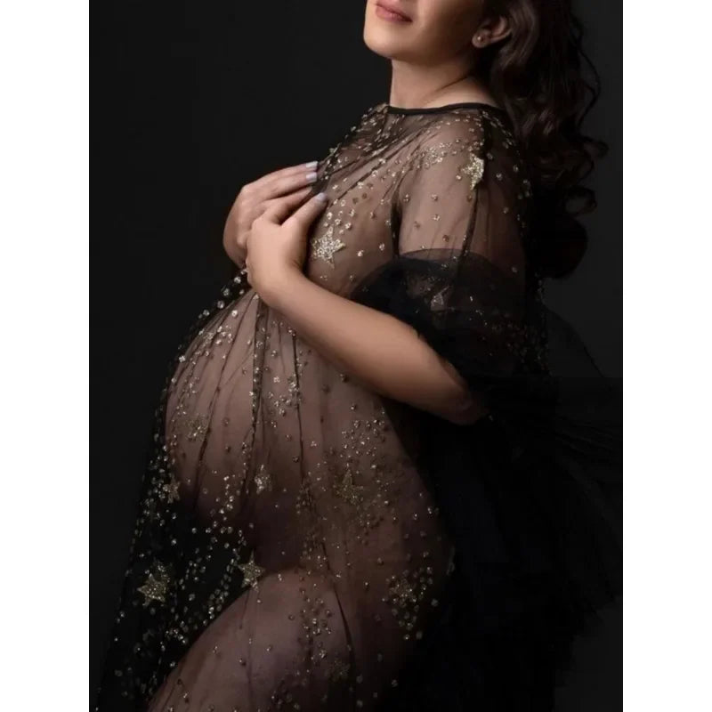 nvxiot - 2024 NEW Gravida Skirt Maternity Tulle Cape for Photography Women's Wrap Lace Topper