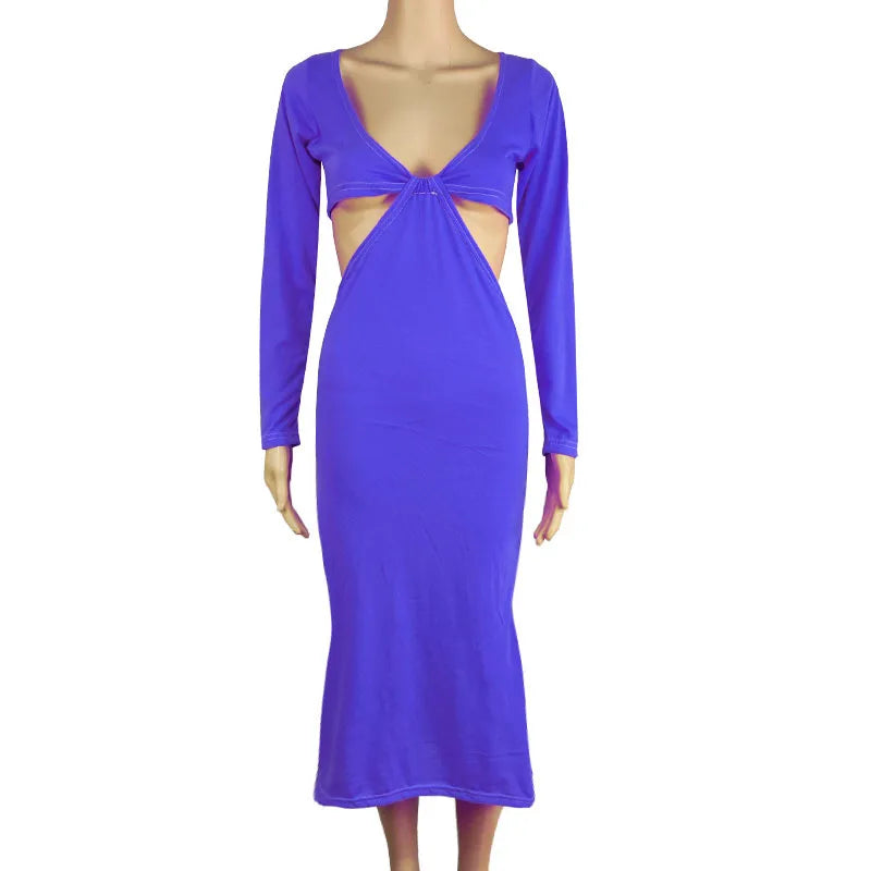 MQTIME - NEW Long Sleeve Bodycon Maternity Maxi Stretchy Dress Perfect For Baby Boy Shower Pregnancy Elastic Gown For Photo Shoots