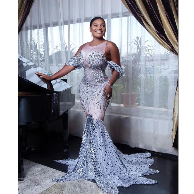 nvxiot - Shiny Stones Maternity Photo Dress Diamonds Embellished Women Sexy Nude Long Dress Luxury Evening Dresses