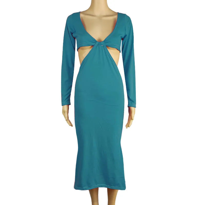 MQTIME - NEW Long Sleeve Bodycon Maternity Maxi Stretchy Dress Perfect For Baby Boy Shower Pregnancy Elastic Gown For Photo Shoots