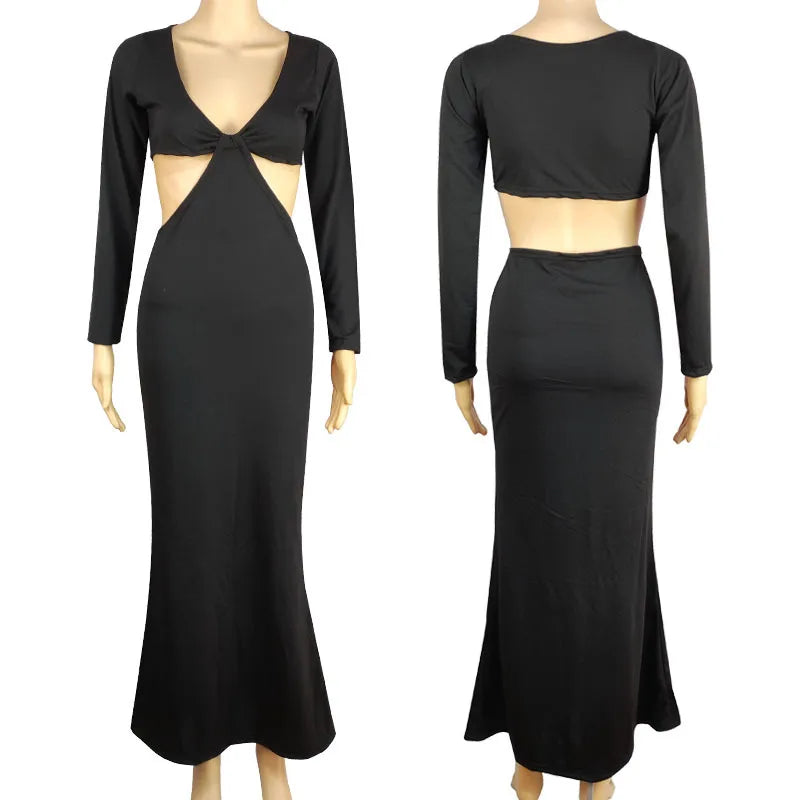 MQTIME - NEW Long Sleeve Bodycon Maternity Maxi Stretchy Dress Perfect For Baby Boy Shower Pregnancy Elastic Gown For Photo Shoots