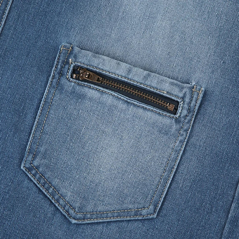 nvxiot - Women's Multi-pocket Distressed Jeans Female Long Pants Straight Wide-leg Zipper Streamer denim trouser Spring New Fashion 2024