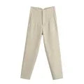 nvxiot - 2024 New Chic Fashion Woman Pants Office Wear Pants for Women Vintage High Waist Zipper Fly Female Ankle Trousers Mujer Gothic