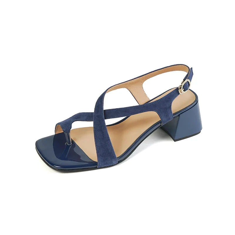 MQTIME - new Women sandals natural leather 22-25cm kid suede+sheepskin+pigskin full leather cross-tied women Open-toe sandals