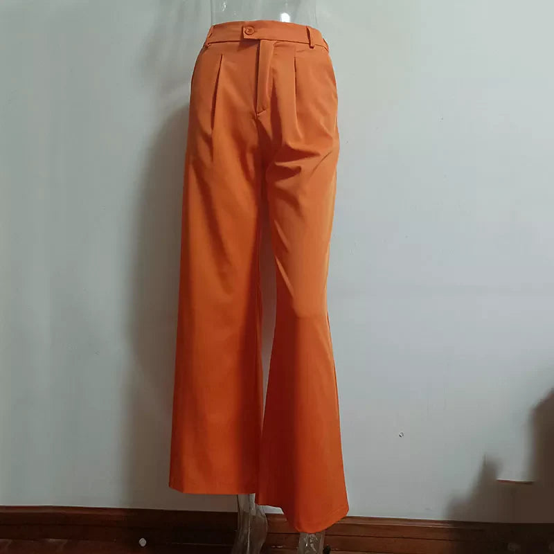 nvxiot High Waisted Casual White Trousers Women Brown Stright Pants Office Lady Korean Style Women Pantalones De Mujer