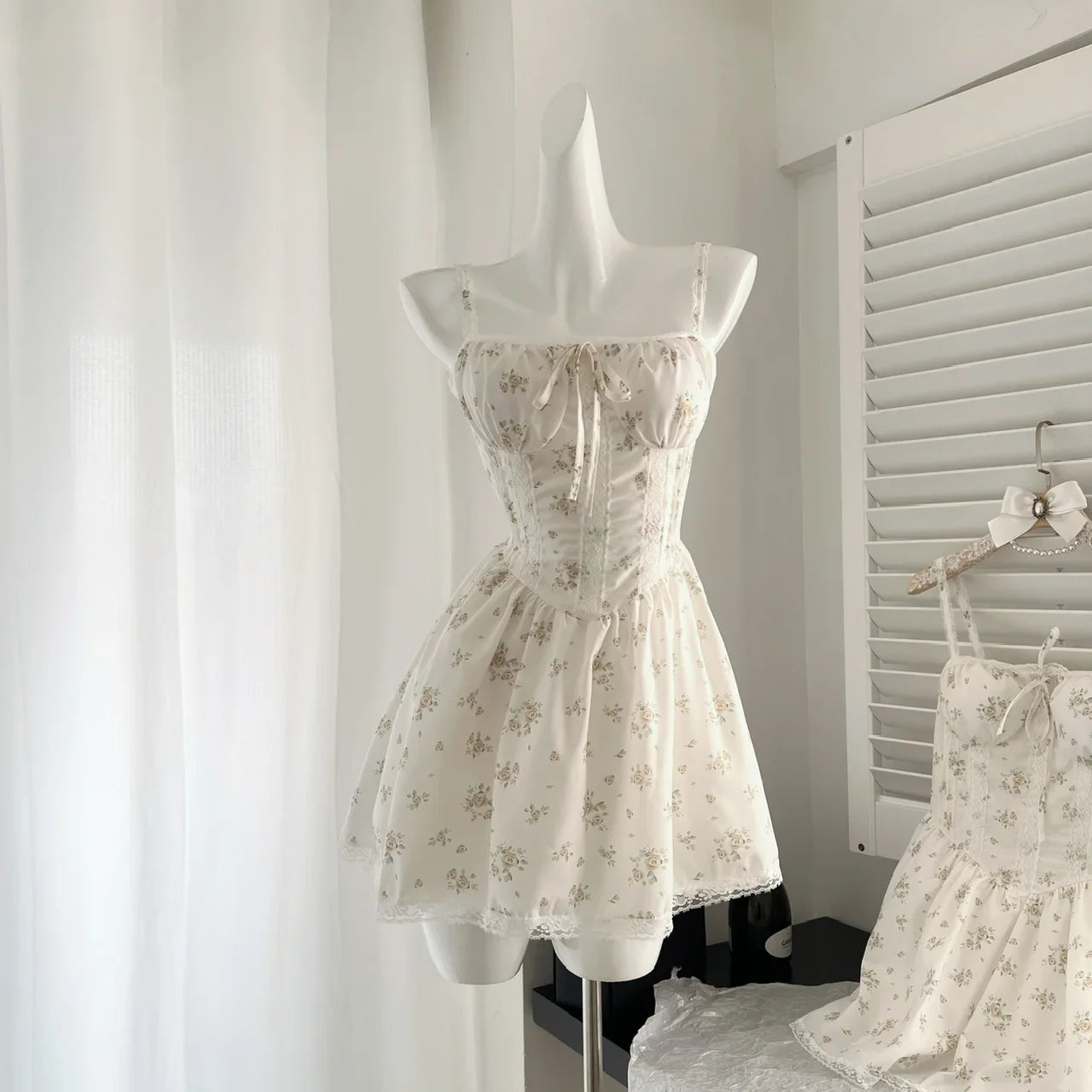MQTIME - Elegant Floral Dress Women Casual Y2k Mini Dress Even Party Beach Style Korean Fashion Clothing Vintage Sexy Outwear