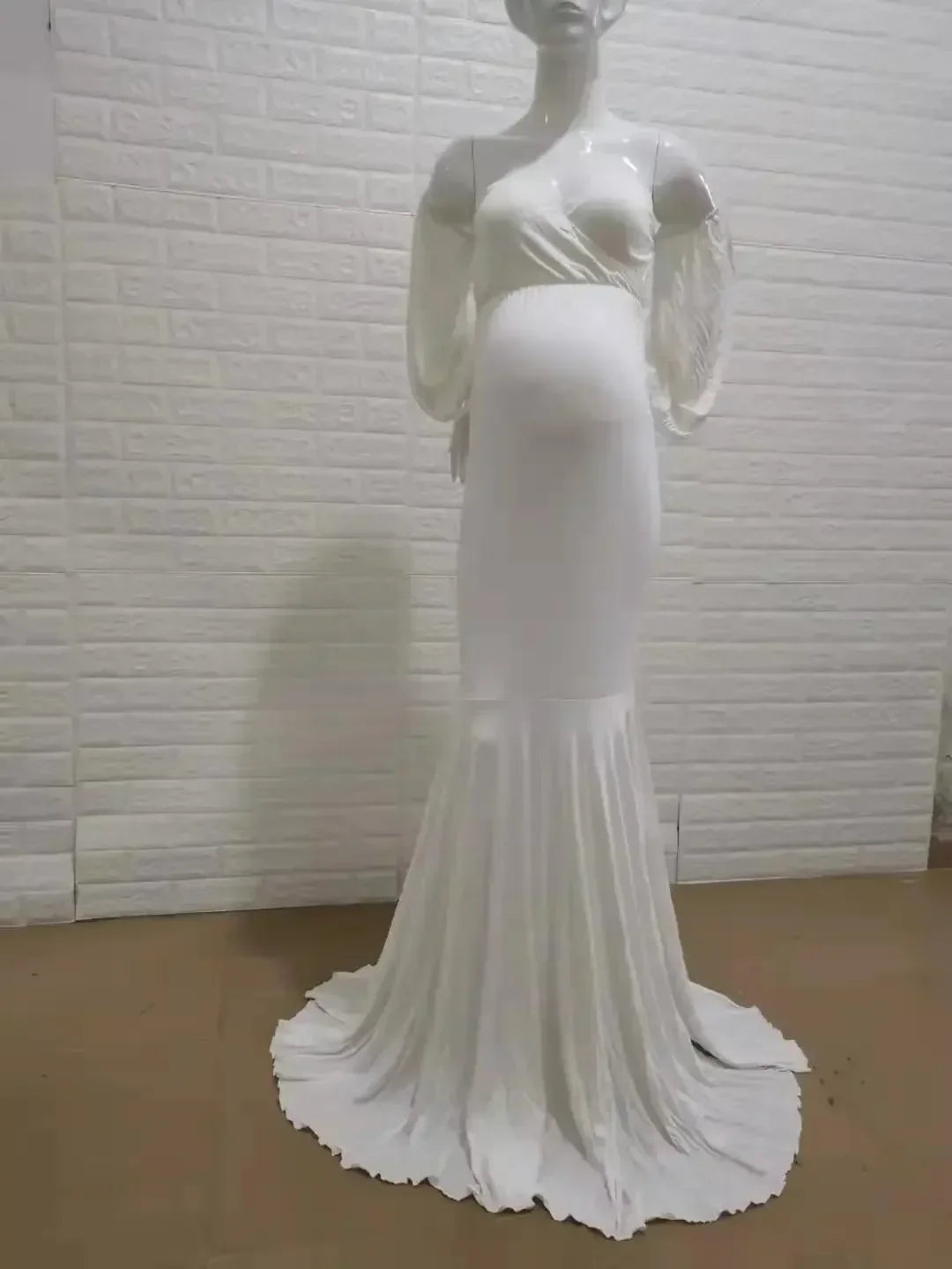 nvxiot - Mermaid Maternity Dresses for Photo Shoot Pregnant Women Pregnancy Dress Photography Sexy Off Shoulder Maxi Maternity Gown