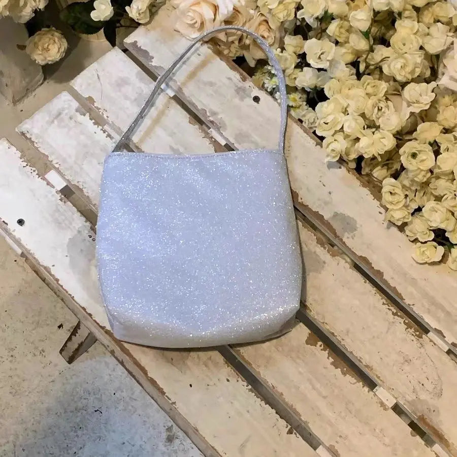 MQTIME - Shining Y2k Hand Bag Women Summer Handle Fairycore Aesthetic Handbag Female Vintage Harajuku Mini Tote Bag Chic